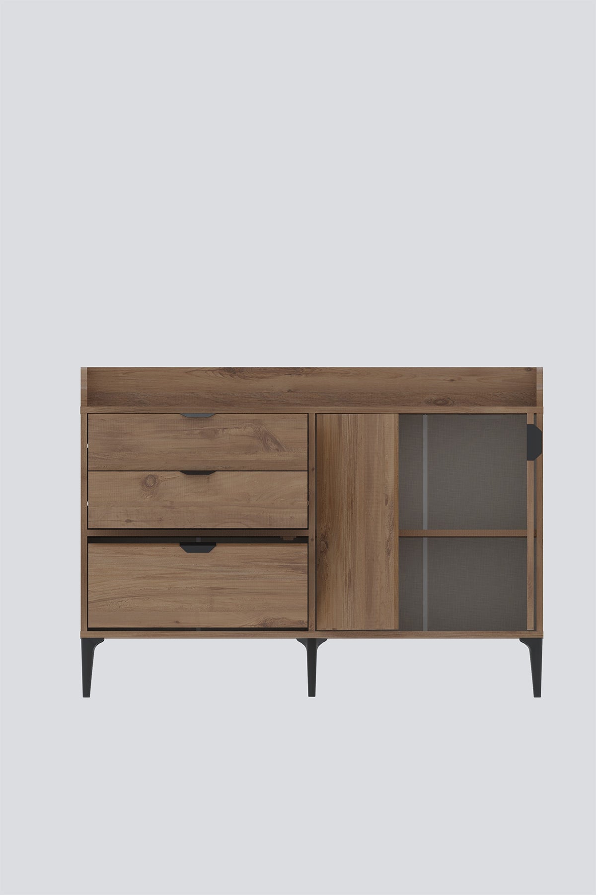 Harmony Maxi 2 Çekmeceli 3 Kapaklı Kahve Köşesi Y:91 G:128 D:44
