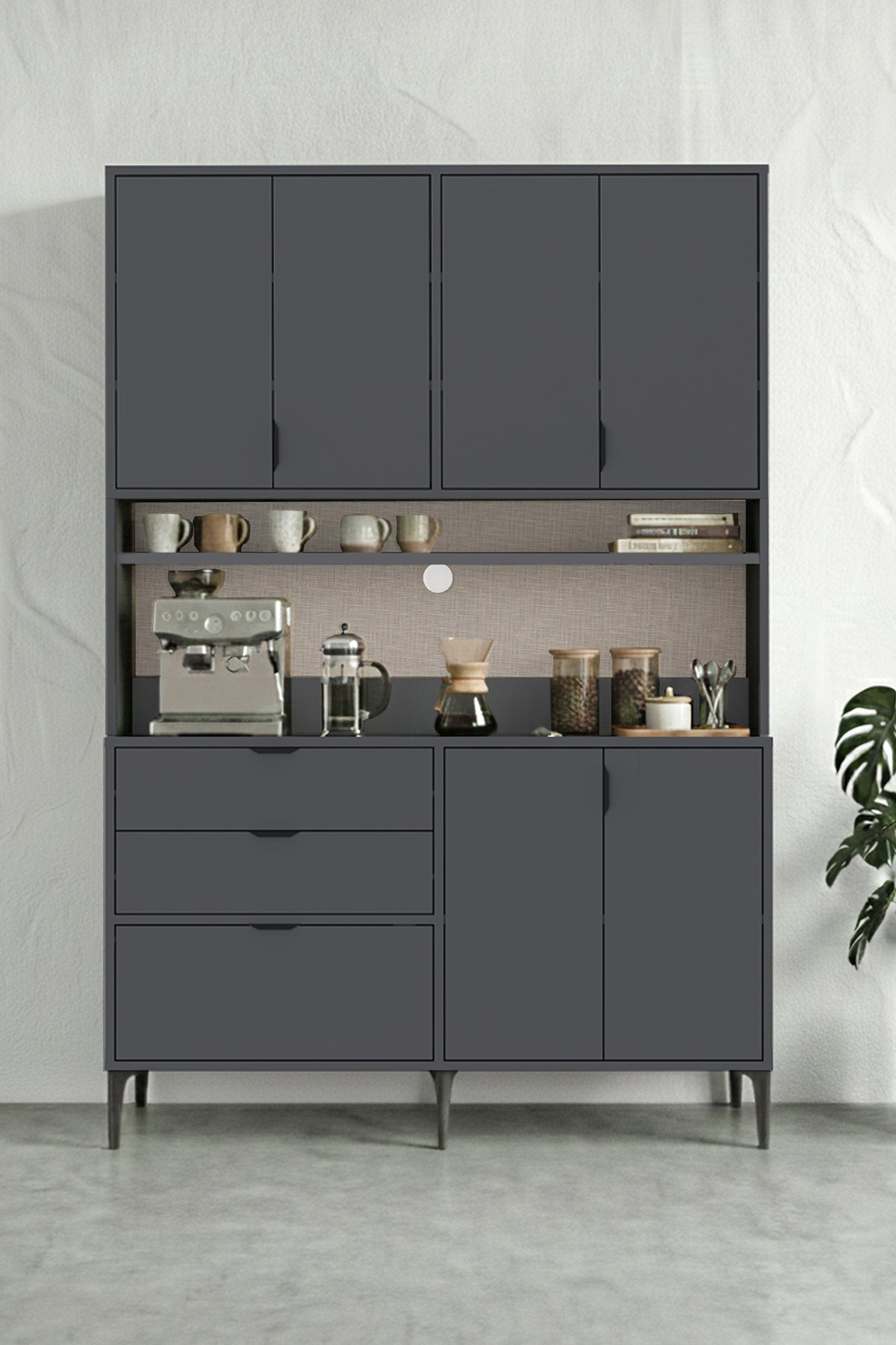 Harmony Maxi 7 Kapaklı 2 Çekmeceli Kahve Köşesi, Mutfak Stüdyosu Y:190 G:128 D:44