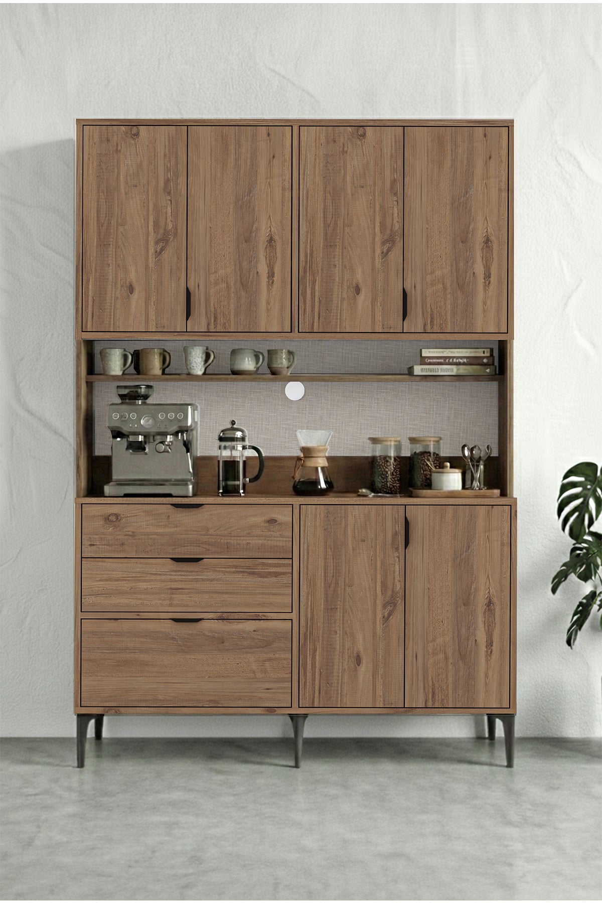 Harmony Maxi 7 Kapaklı 2 Çekmeceli Kahve Köşesi, Mutfak Stüdyosu Y:190 G:128 D:44