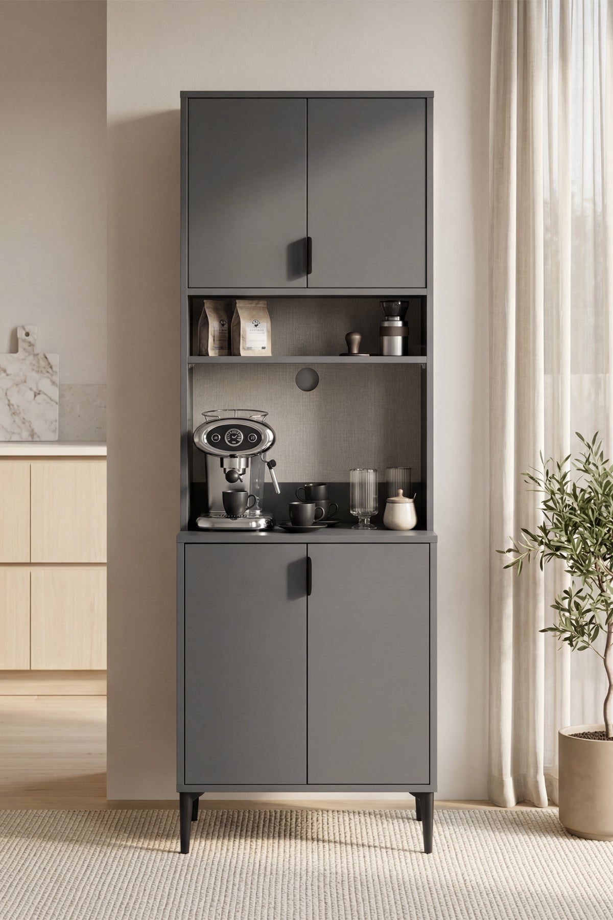 Harmony Mini 4 Kapaklı Kahve Köşesi, Stüdyo Mutfak Y:190 G:64 D:44