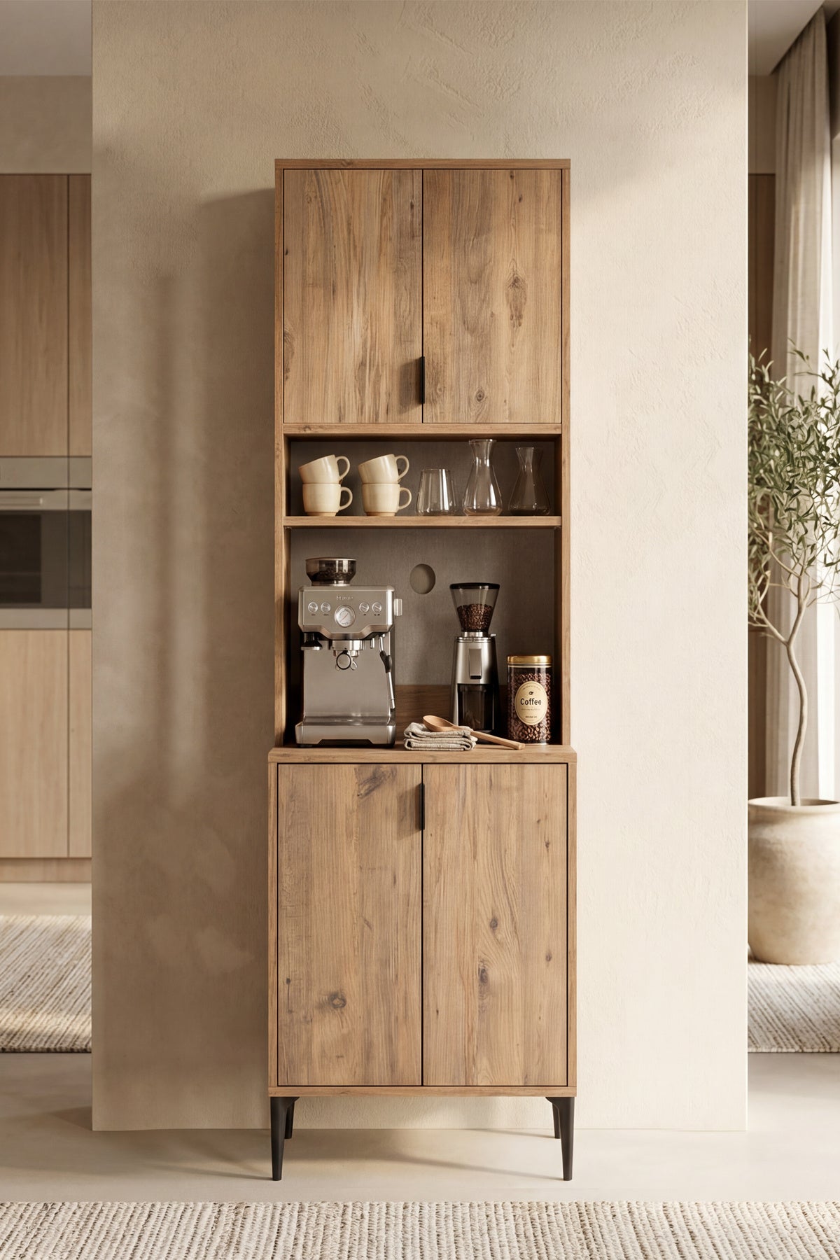 Harmony Mini 4 Kapaklı Kahve Köşesi, Stüdyo Mutfak Y:190 G:64 D:44