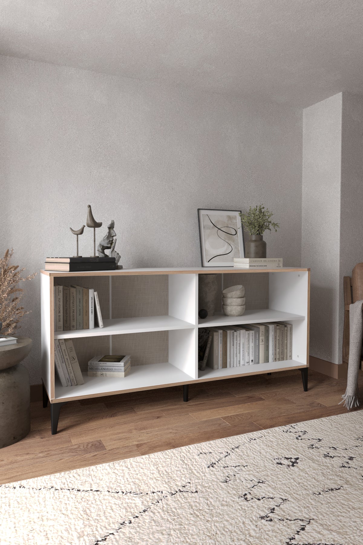 Arden 4 Kapaklı Konsol - Beyaz - Sarmobi