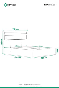 Mira Low Baza 160x200 Y:120 G:172 D:206