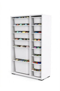 Nest 14 Sepetli Düzenleme Dolabı – 2 Büyük, 4 Orta, 8 Küçük Y:108 G:69 D:30 / Beyaz