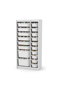 Nest 18 Sepetli Düzenleme Dolabı – 2 Büyük, 6 Orta, 10 Küçük Y:144 G:69 D:30 / Beyaz