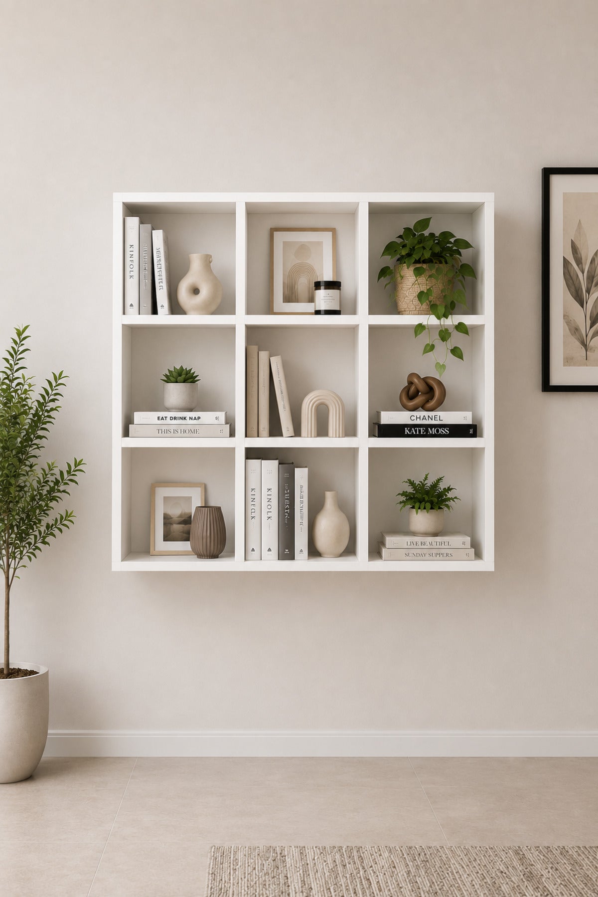 Nest 9'lu Küp Kitaplık Y:88 G:88 D:20