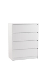 Nolm 4 Çekmeceli Şifonyer G:76 D:40 Y:100 Cm / Beyaz