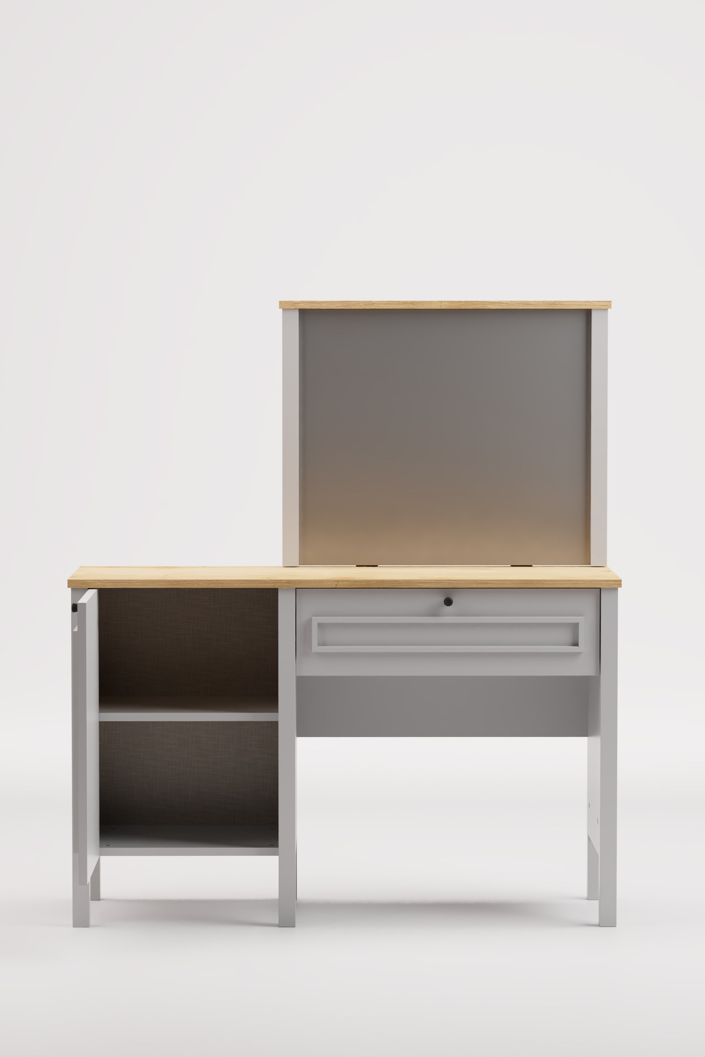 Taiga Makyaj Masası 120 x 136 x 41 cm Buz Gri | Sarmobi