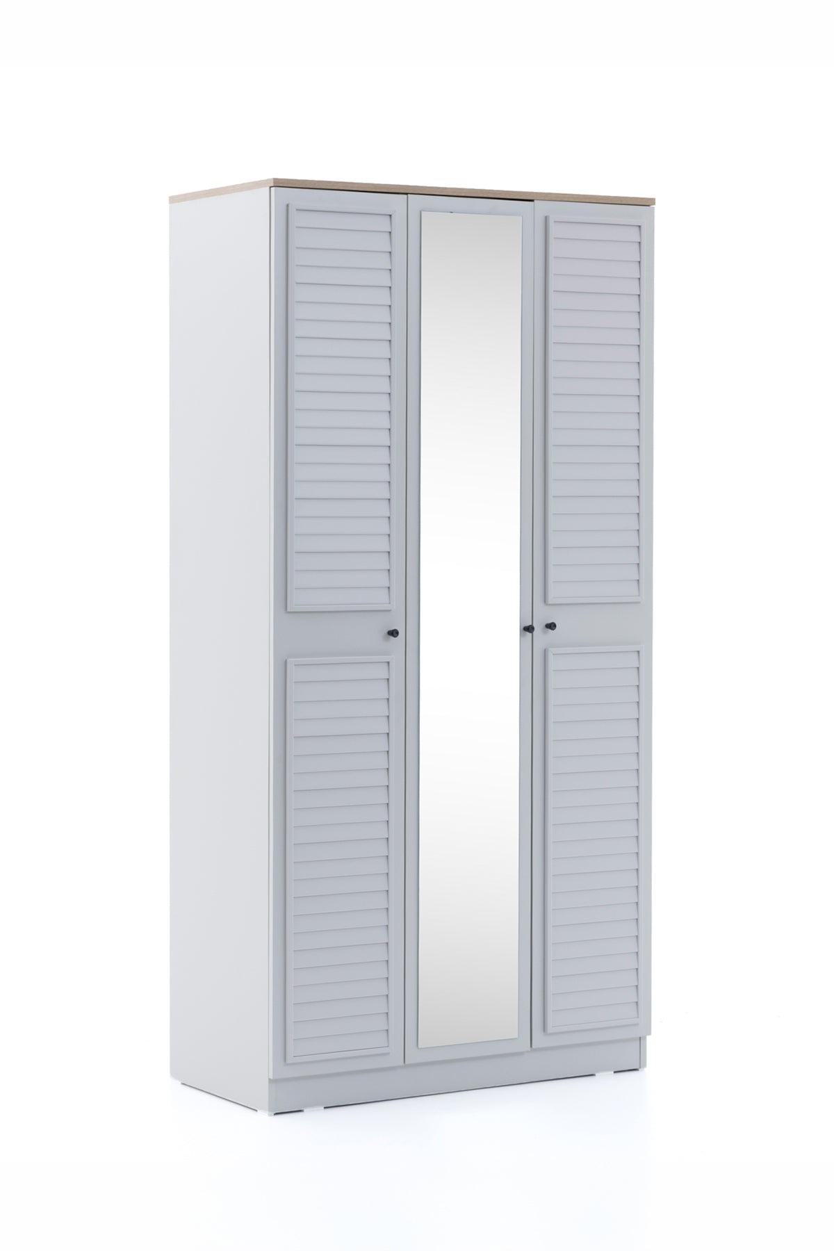 Taiga 3 Kapaklı Gardırop Y:209 G:103 D:52 / Buz Gri