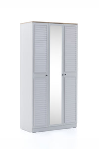 Taiga 3 Kapaklı Gardırop Y:209 G:103 D:52 / Buz Gri