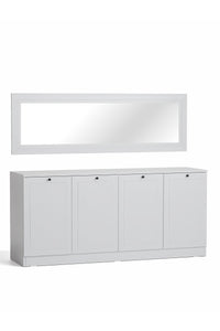 Terra Duvar Aynası Y:157 G:50 D:18 cm / Beyaz