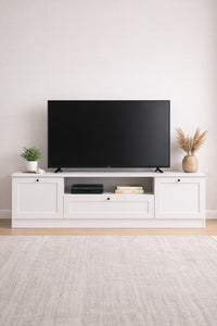 Terra Tv Ünitesi 160x46x35 cm Beyaz - Modern Tasarım - detay görsel | Sarmobi